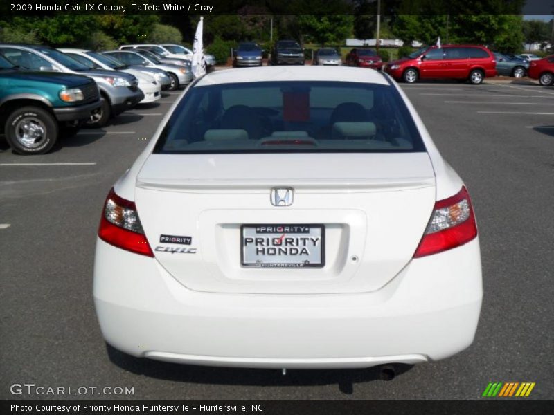 Taffeta White / Gray 2009 Honda Civic LX Coupe