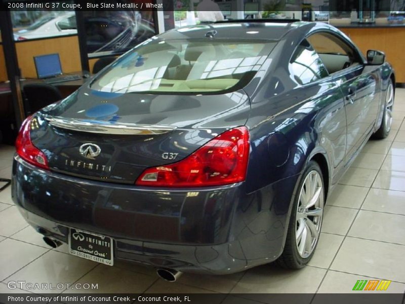 Blue Slate Metallic / Wheat 2008 Infiniti G 37 Coupe