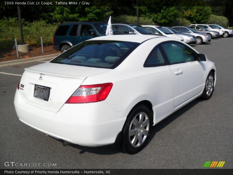 Taffeta White / Gray 2009 Honda Civic LX Coupe