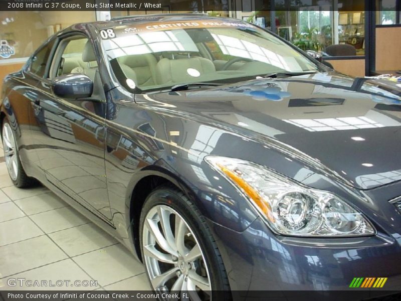 Blue Slate Metallic / Wheat 2008 Infiniti G 37 Coupe