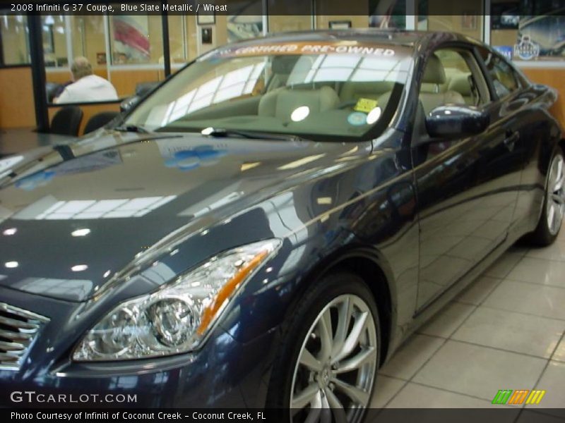 Blue Slate Metallic / Wheat 2008 Infiniti G 37 Coupe