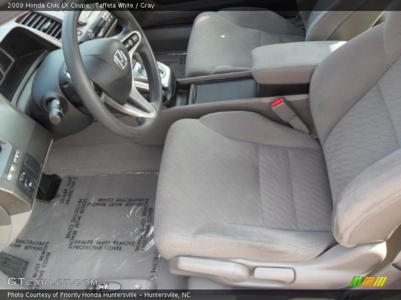 Taffeta White / Gray 2009 Honda Civic LX Coupe