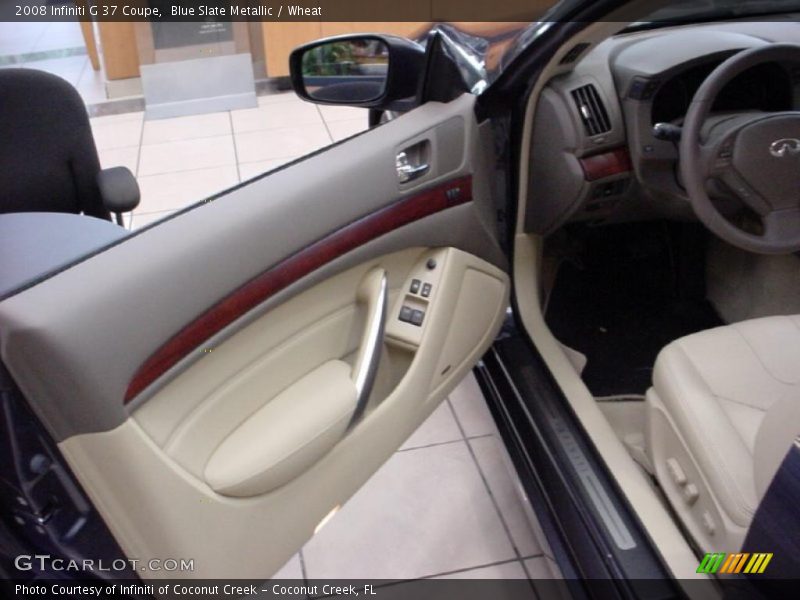 Blue Slate Metallic / Wheat 2008 Infiniti G 37 Coupe