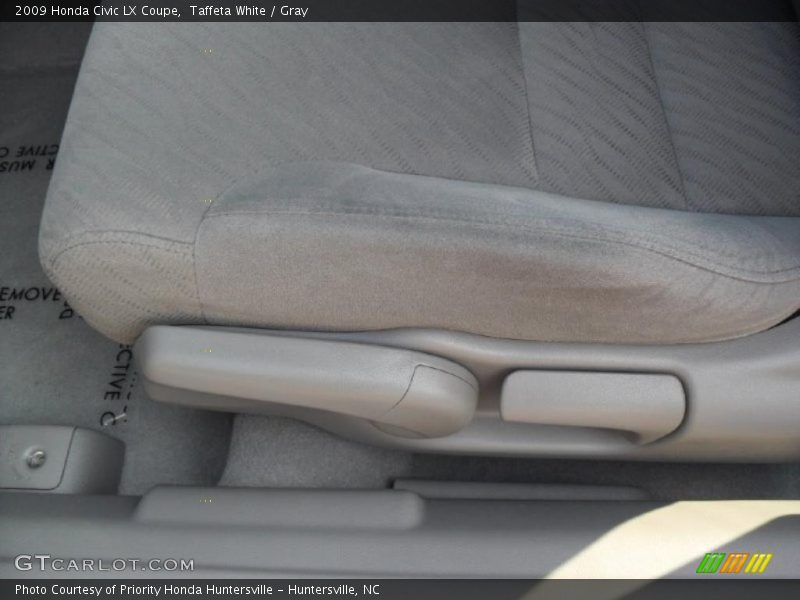 Taffeta White / Gray 2009 Honda Civic LX Coupe