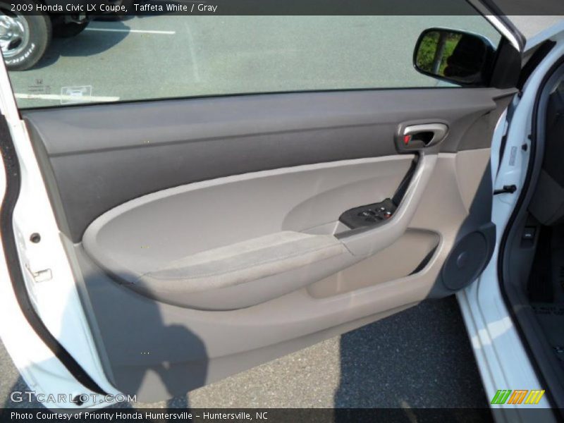 Taffeta White / Gray 2009 Honda Civic LX Coupe