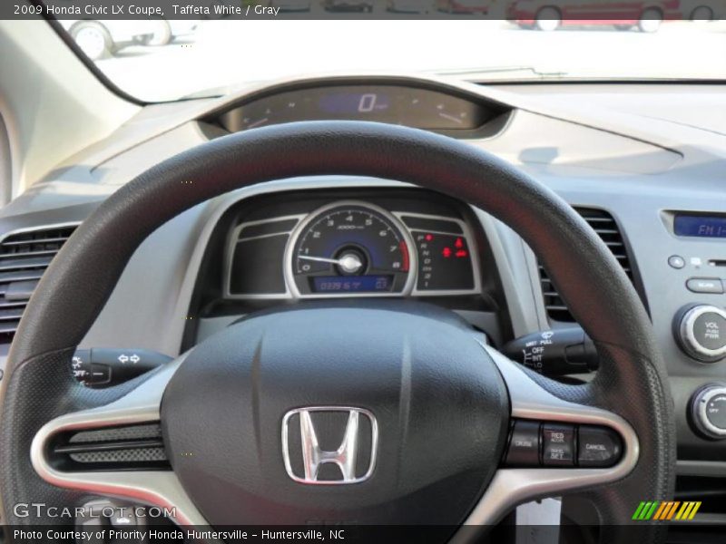 Taffeta White / Gray 2009 Honda Civic LX Coupe