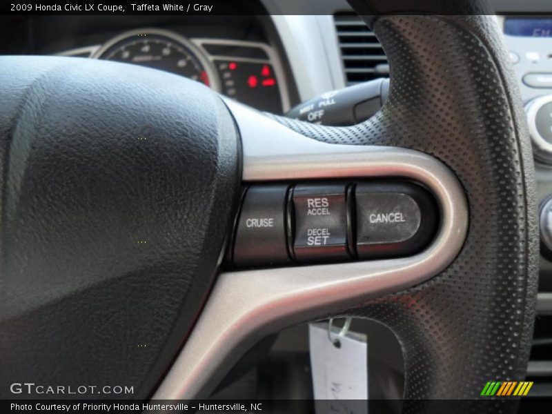 Taffeta White / Gray 2009 Honda Civic LX Coupe