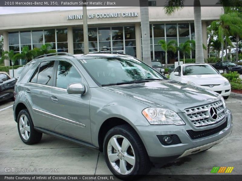 Palladium Silver Metallic / Black 2010 Mercedes-Benz ML 350