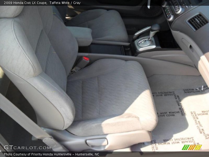 Taffeta White / Gray 2009 Honda Civic LX Coupe