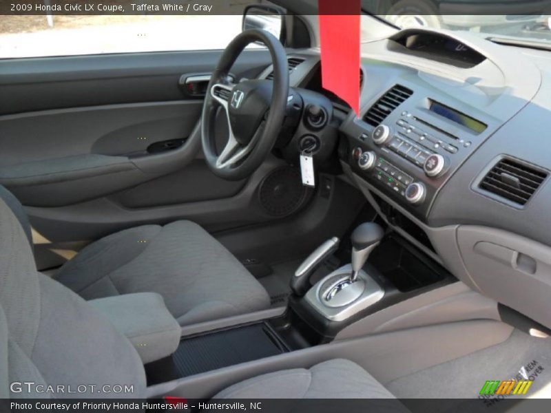 Taffeta White / Gray 2009 Honda Civic LX Coupe