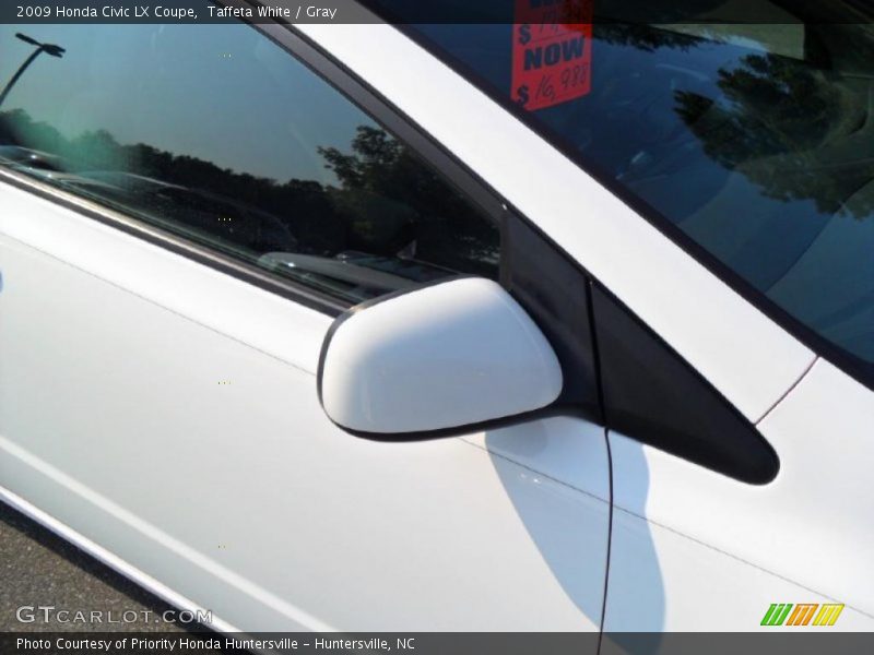 Taffeta White / Gray 2009 Honda Civic LX Coupe