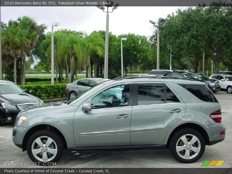 Palladium Silver Metallic / Black 2010 Mercedes-Benz ML 350