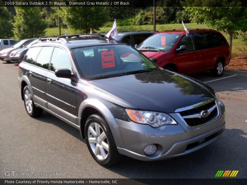 Diamond Gray Metallic / Off Black 2009 Subaru Outback 2.5i Wagon