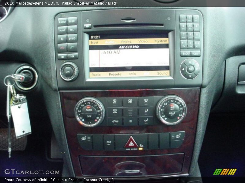 Palladium Silver Metallic / Black 2010 Mercedes-Benz ML 350