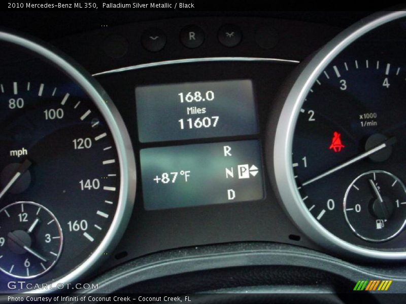 Palladium Silver Metallic / Black 2010 Mercedes-Benz ML 350