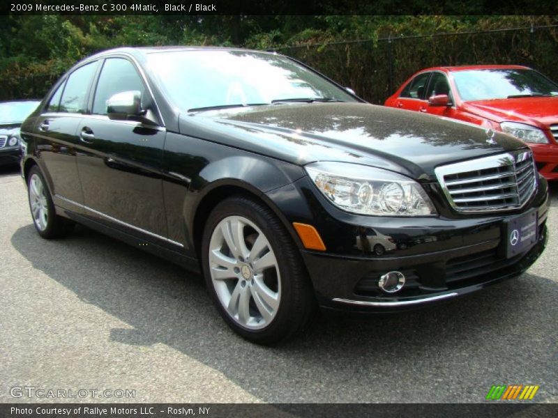 Black / Black 2009 Mercedes-Benz C 300 4Matic