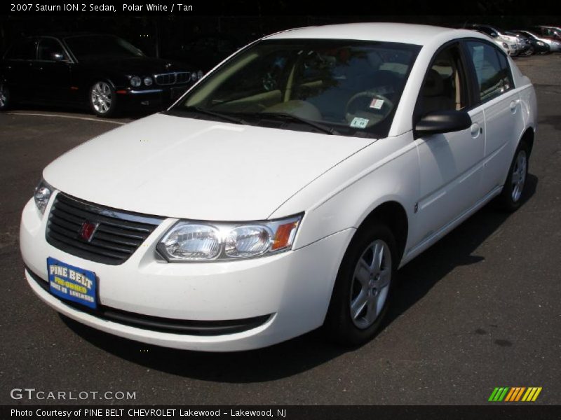 Polar White / Tan 2007 Saturn ION 2 Sedan