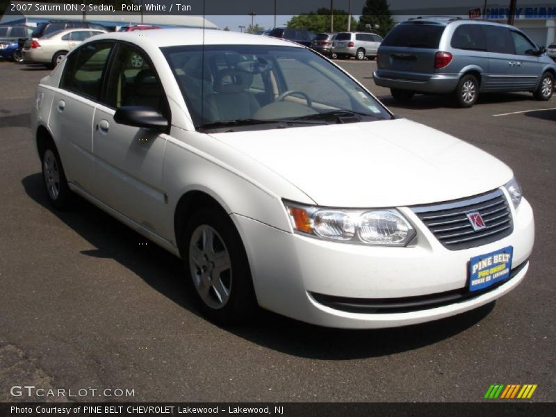 Polar White / Tan 2007 Saturn ION 2 Sedan