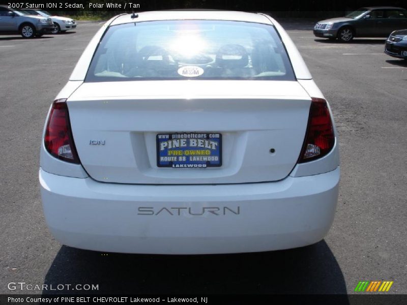 Polar White / Tan 2007 Saturn ION 2 Sedan
