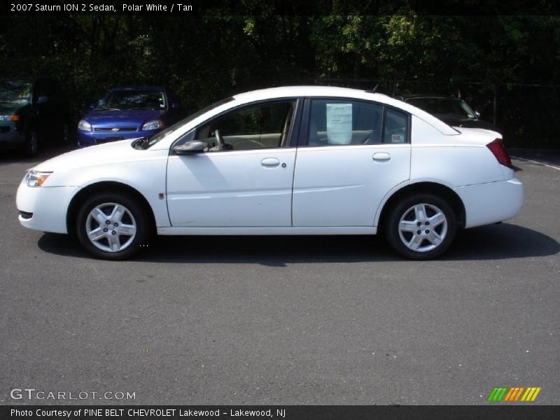 Polar White / Tan 2007 Saturn ION 2 Sedan