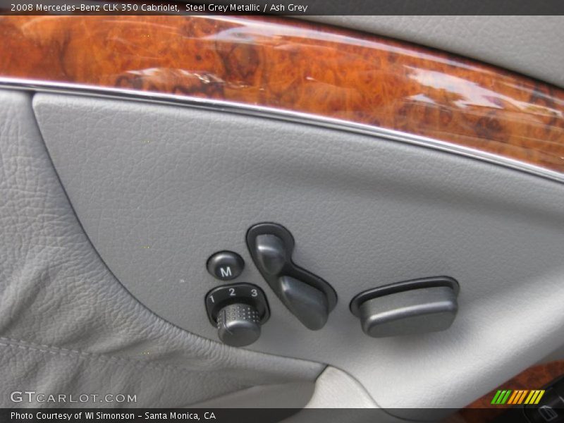 Steel Grey Metallic / Ash Grey 2008 Mercedes-Benz CLK 350 Cabriolet