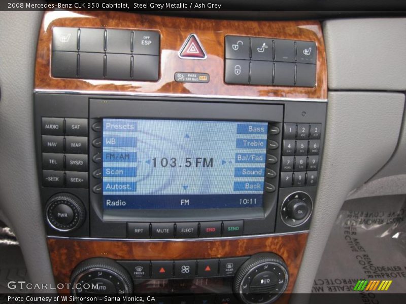 Steel Grey Metallic / Ash Grey 2008 Mercedes-Benz CLK 350 Cabriolet