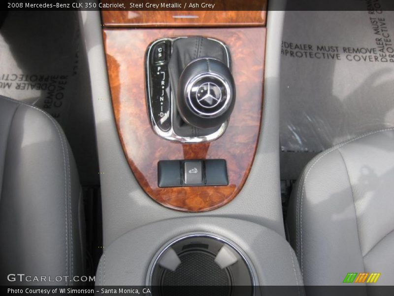 Steel Grey Metallic / Ash Grey 2008 Mercedes-Benz CLK 350 Cabriolet