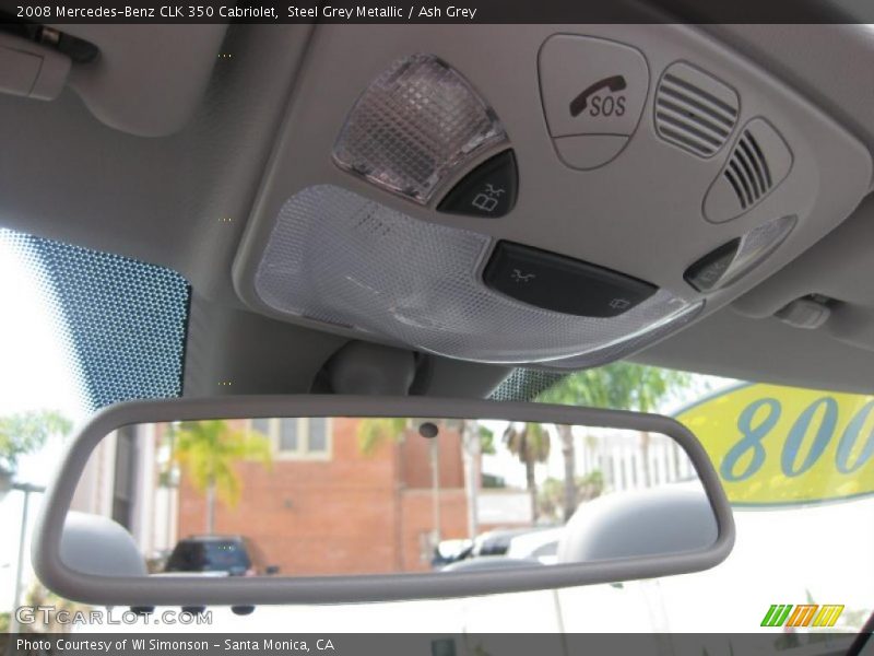 Steel Grey Metallic / Ash Grey 2008 Mercedes-Benz CLK 350 Cabriolet