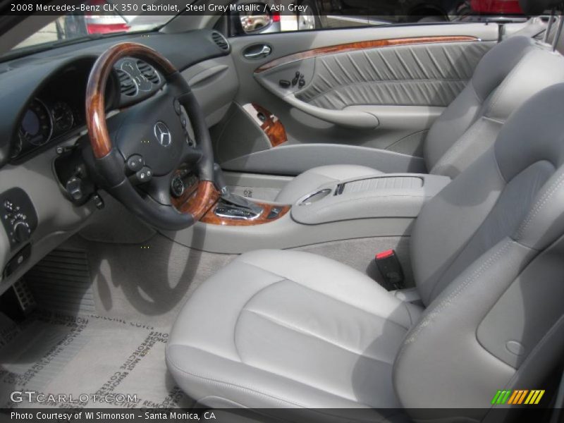Steel Grey Metallic / Ash Grey 2008 Mercedes-Benz CLK 350 Cabriolet