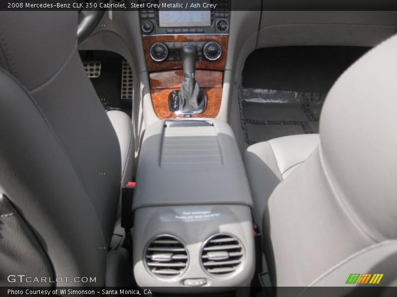 Steel Grey Metallic / Ash Grey 2008 Mercedes-Benz CLK 350 Cabriolet