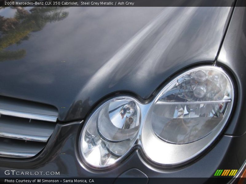 Steel Grey Metallic / Ash Grey 2008 Mercedes-Benz CLK 350 Cabriolet