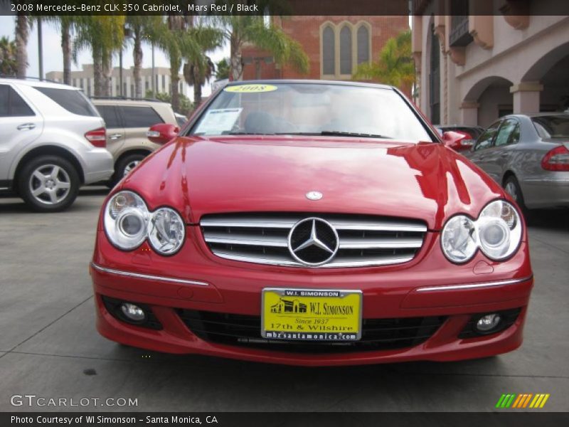 Mars Red / Black 2008 Mercedes-Benz CLK 350 Cabriolet