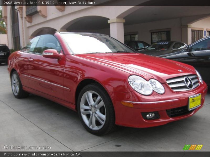 Mars Red / Black 2008 Mercedes-Benz CLK 350 Cabriolet
