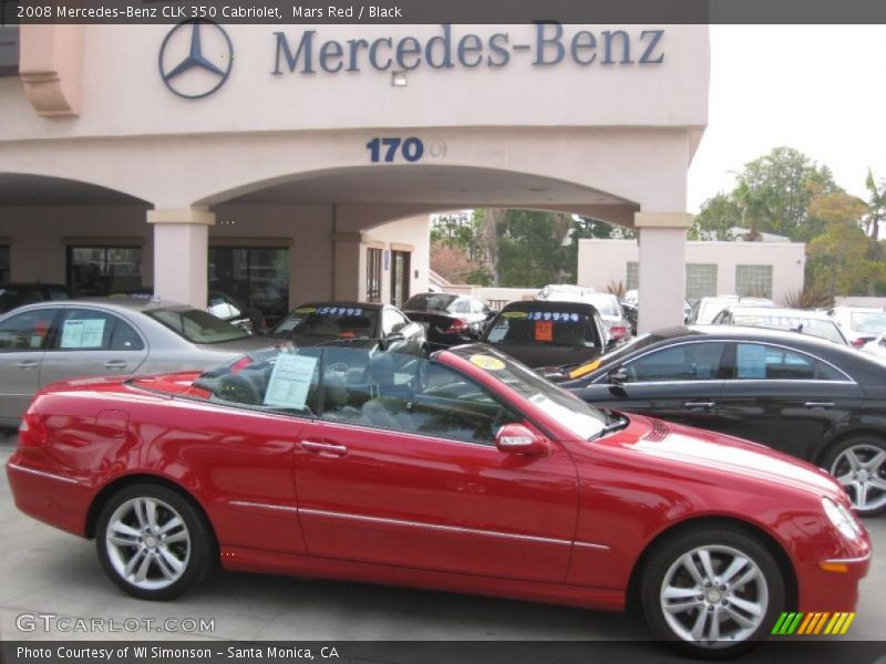 Mars Red / Black 2008 Mercedes-Benz CLK 350 Cabriolet