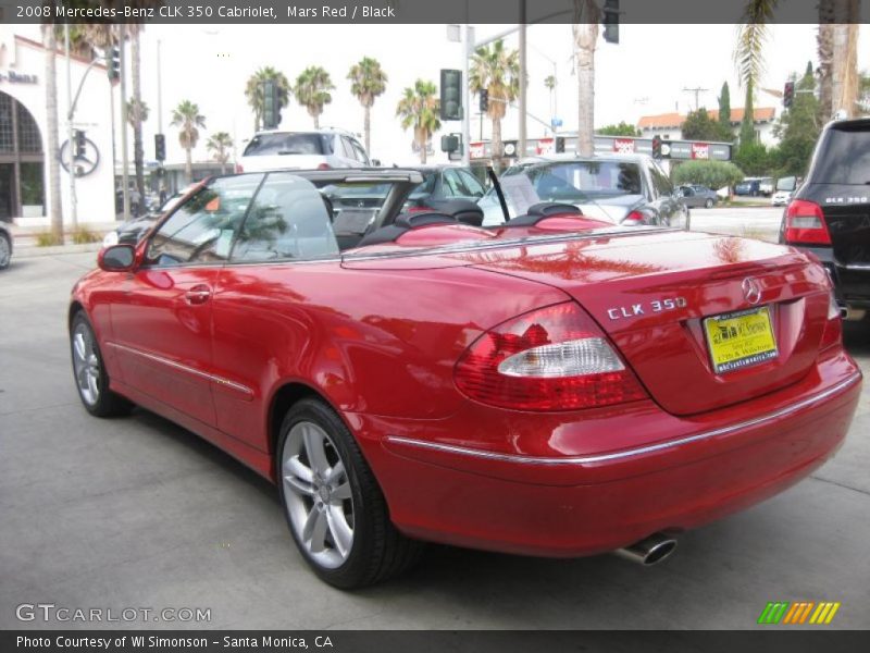 Mars Red / Black 2008 Mercedes-Benz CLK 350 Cabriolet