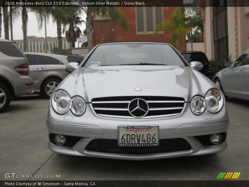 Iridium Silver Metallic / Stone/Black 2008 Mercedes-Benz CLK 550 Cabriolet