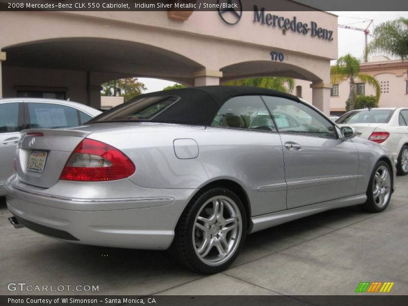 Iridium Silver Metallic / Stone/Black 2008 Mercedes-Benz CLK 550 Cabriolet
