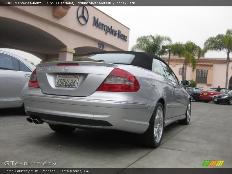 Iridium Silver Metallic / Stone/Black 2008 Mercedes-Benz CLK 550 Cabriolet