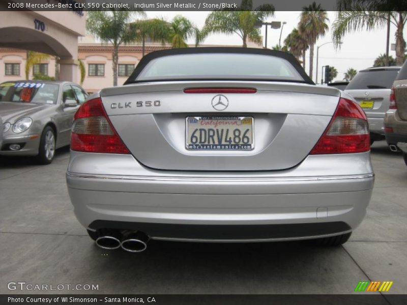Iridium Silver Metallic / Stone/Black 2008 Mercedes-Benz CLK 550 Cabriolet