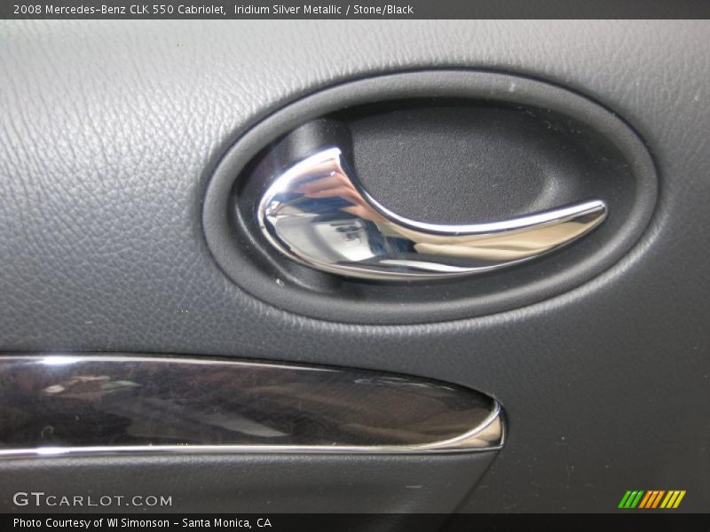 Iridium Silver Metallic / Stone/Black 2008 Mercedes-Benz CLK 550 Cabriolet