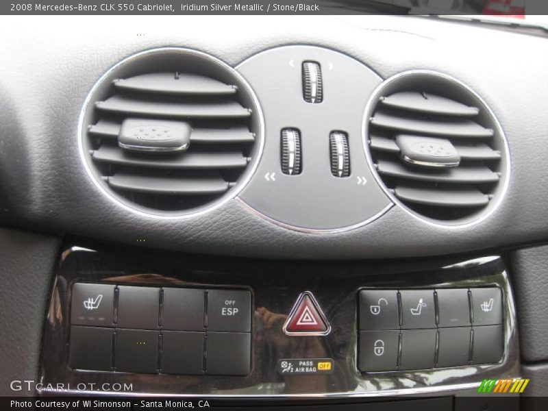 Iridium Silver Metallic / Stone/Black 2008 Mercedes-Benz CLK 550 Cabriolet