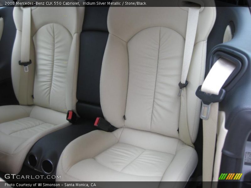 Iridium Silver Metallic / Stone/Black 2008 Mercedes-Benz CLK 550 Cabriolet