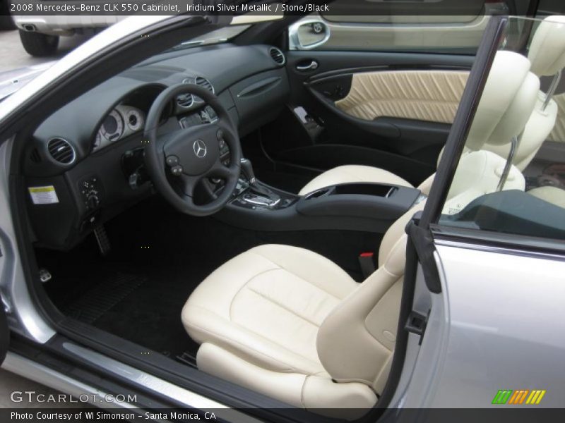 Iridium Silver Metallic / Stone/Black 2008 Mercedes-Benz CLK 550 Cabriolet