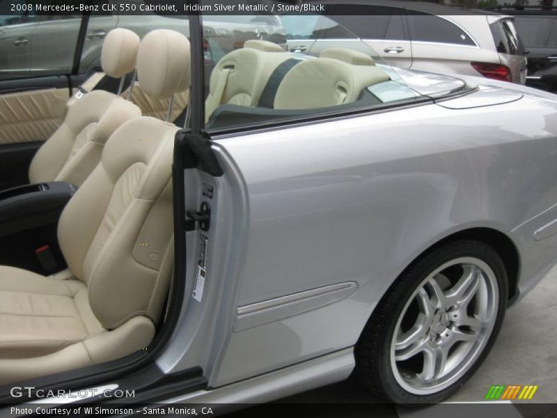 Iridium Silver Metallic / Stone/Black 2008 Mercedes-Benz CLK 550 Cabriolet