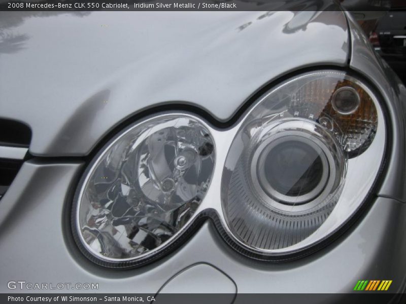 Iridium Silver Metallic / Stone/Black 2008 Mercedes-Benz CLK 550 Cabriolet