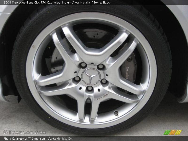 Iridium Silver Metallic / Stone/Black 2008 Mercedes-Benz CLK 550 Cabriolet
