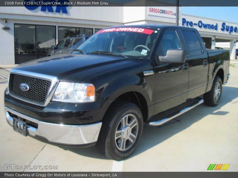 Black / Medium Flint Grey 2008 Ford F150 XLT SuperCrew