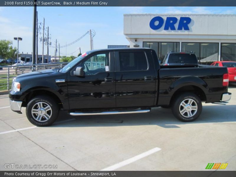 Black / Medium Flint Grey 2008 Ford F150 XLT SuperCrew