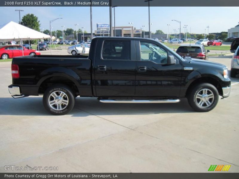 Black / Medium Flint Grey 2008 Ford F150 XLT SuperCrew