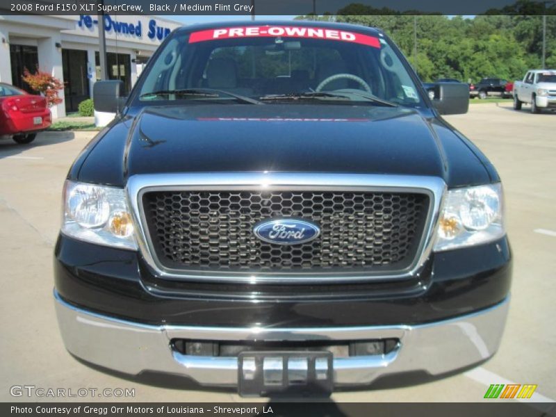 Black / Medium Flint Grey 2008 Ford F150 XLT SuperCrew
